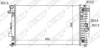 9 599 р. Радиатор двигателя (пластинчатый, 2.0D/2.2D/3.2/3.5, МКПП/АКПП) SAT  Mercedes-Benz Vito  W639 (2003-2014) дорестайлинг, рестайлинг  с доставкой в г. Тамбов. Увеличить фотографию 1