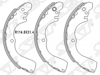 1 429 р. Колодки тормозные SAT (задние)  Mitsubishi Outlander ( CU,  XL) (2003-2013) (CW)  дорестайлинг, (CW)  рестайлинг  с доставкой в г. Тамбов. Увеличить фотографию 1