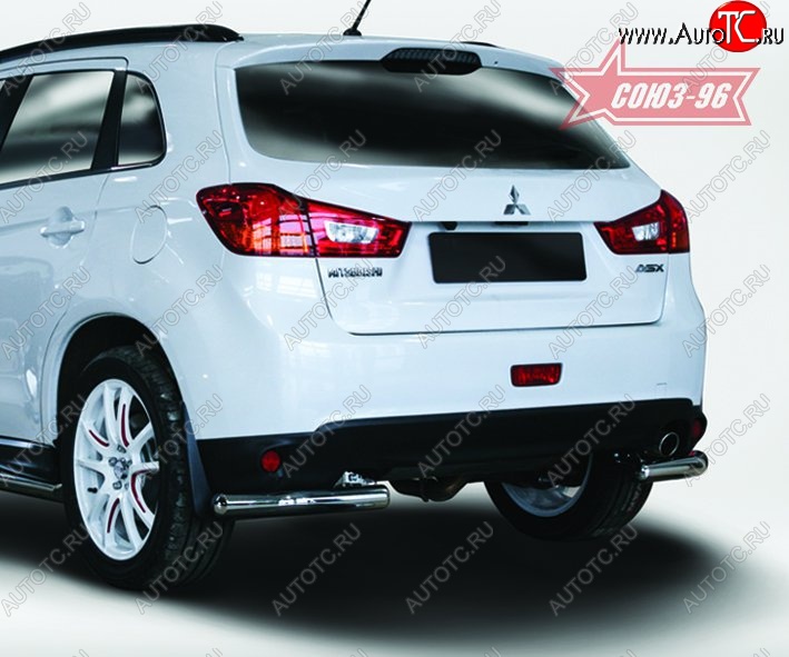 7 919 р. Защита заднего бампера из боковых уголков Souz-96 (d60) Mitsubishi ASX 1-ый рестайлинг (2013-2016)  с доставкой в г. Тамбов