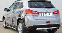 13 949 р. Одинарная защита заднего бампера из трубы диаметром 63 мм SLITKOFF  Mitsubishi ASX (2013-2016) 1-ый рестайлинг  с доставкой в г. Тамбов. Увеличить фотографию 4