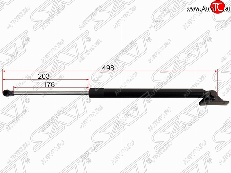 849 р. Правый упор крышки багажника SAT (L498 mm)  Mitsubishi ASX (2010-2024) дорестайлинг, 1-ый рестайлинг, 2-ой рестайлинг, 3-ий рестайлинг  с доставкой в г. Тамбов