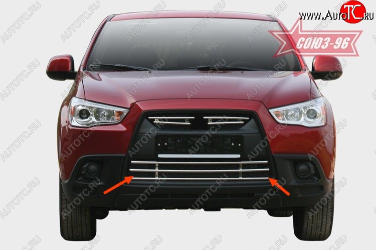 5 579 р. Декоративный элемент воздухозаборника Souz-96 (d16) Mitsubishi ASX дорестайлинг (2010-2012)  с доставкой в г. Тамбов