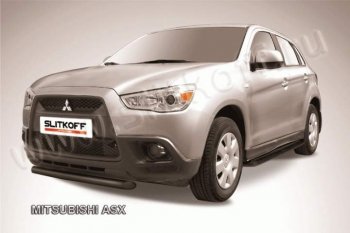 Защита переднего бампера из труб d57 Slitkoff Mitsubishi ASX дорестайлинг (2010-2012)