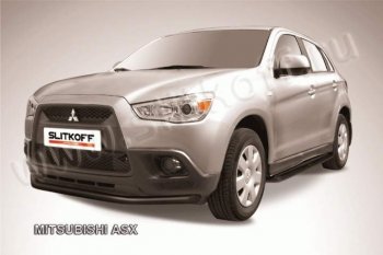 Защита переднего бампера из трубы d57 Slitkoff Mitsubishi (Митсубиси) ASX (АСХ) (2010-2012) дорестайлинг