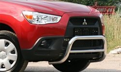 8 999 р. Защита переднего бампера Souz-96 (d60) Mitsubishi ASX дорестайлинг (2010-2012)  с доставкой в г. Тамбов. Увеличить фотографию 2