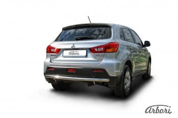 12 149 р. Защита заднего бампера Arbori (нержавейка, 1 труба d57 mm). Mitsubishi ASX дорестайлинг (2010-2012)  с доставкой в г. Тамбов. Увеличить фотографию 2