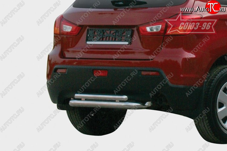 11 609 р. Защита заднего бампера Souz-96 (d60/42) Mitsubishi ASX дорестайлинг (2010-2012)  с доставкой в г. Тамбов