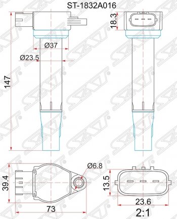 Катушка зажигания SAT Mitsubishi ASX дорестайлинг (2010-2012)