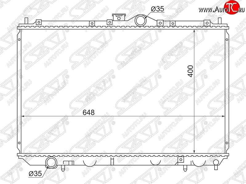 5 999 р. Радиатор двигателя (пластинчатый, 1.6, МКПП) SAT  Mitsubishi Carisma (1996-2004)  с доставкой в г. Тамбов