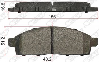 1 499 р. Колодки тормозные SAT (передние) Mitsubishi Challenger K9-W (1996-2001)  с доставкой в г. Тамбов. Увеличить фотографию 1