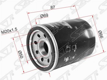 389 р. Фильтр масляный (KK,KL# 2.4 4WD 4N15, N80,90# S4FA/T) SAT  Mitsubishi Diamante - Galant  с доставкой в г. Тамбов. Увеличить фотографию 1