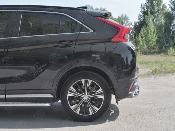 14 499 р. Защита заднего бампера (2 трубы Ø63 и 42 мм, нержавейка) SLITKOFF  Mitsubishi Eclipse Cross  GK (2017-2021) дорестайлинг  с доставкой в г. Тамбов. Увеличить фотографию 3