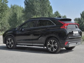 14 999 р. Защита заднего бампера (Ø75х42 мм, нержавейка) Russtal Mitsubishi Eclipse Cross GK дорестайлинг (2017-2021)  с доставкой в г. Тамбов. Увеличить фотографию 2