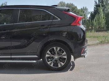 14 999 р. Защита заднего бампера (Ø75х42 мм, нержавейка) Russtal Mitsubishi Eclipse Cross GK дорестайлинг (2017-2021)  с доставкой в г. Тамбов. Увеличить фотографию 3