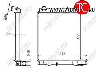 11 949 р. Радиатор двигателя (пластинчатый, МКПП) SAT Mitsubishi Fuso Canter (2000-2007)  с доставкой в г. Тамбов