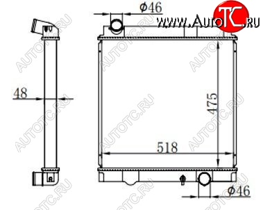 10 349 р. Радиатор двигателя (пластинчатый, МКПП) SAT  Mitsubishi Fuso Canter (2000-2024)  с доставкой в г. Тамбов