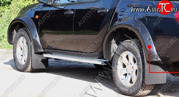 27 849 р. Накладки на колёсные арки RA (усиленные) Mitsubishi L200 5 KK,KL дорестайлинг (2015-2019) (Поверхность глянец (под окраску), Неокрашенные)  с доставкой в г. Тамбов