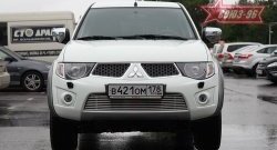 5 129 р. Декоративный элемент воздухозаборника Souz-96 (d10)  Mitsubishi L200  5 KK,KL (2015-2019) дорестайлинг  с доставкой в г. Тамбов. Увеличить фотографию 1