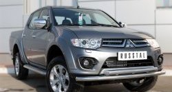 28 899 р. Широкая защита порогов SLITKOFF  Mitsubishi L200  5 KK,KL (2015-2019) дорестайлинг  с доставкой в г. Тамбов. Увеличить фотографию 4