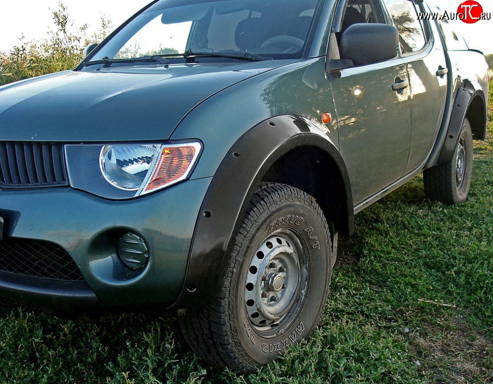 14 499 р. Расширители арок RA (комплект, 90 мм, Standart)  Mitsubishi L200 ( 4,  5 KK,KL) (2006-2022)  дорестайлинг, рестайлинг (Поверхность шагрень)  с доставкой в г. Тамбов