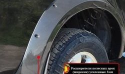 27 849 р. Накладки на колёсные арки RA (усиленные) Mitsubishi L200 4  дорестайлинг (2006-2014) (Плверхность глянец (подд окраску), Неокрашенные)  с доставкой в г. Тамбов. Увеличить фотографию 3