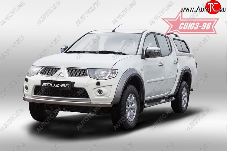 13 904 р. Овальная защита переднего бампера (d75х42) Souz-96 Mitsubishi L200 4  дорестайлинг (2006-2014)  с доставкой в г. Тамбов