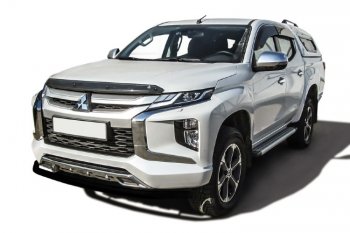 Защита переднего бампера Slitkoff (Ø 57 мм). Mitsubishi L200 5 KK,KL рестайлинг (2018-2022)