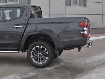 11 999 р. Защита заднего бампера (Ø120x60 мм с проступью, нержавейка) Russtal  Mitsubishi L200  5 KK,KL (2018-2022) рестайлинг  с доставкой в г. Тамбов. Увеличить фотографию 3