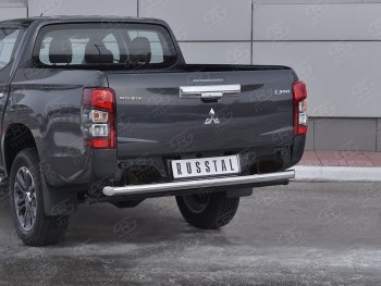 19 999 р. Защита заднего бампера (Ø63 мм, нержавейка) RUSSTAL  Mitsubishi L200  5 KK,KL (2018-2022) рестайлинг  с доставкой в г. Тамбов. Увеличить фотографию 2