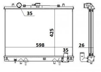 7 599 р. Радиатор двигателя SAT (пластинчатый, 2.5D, МКПП/АКПП, 4WD)  Mitsubishi L200 ( 3 K6T-K7T,  3 K74T) (1996-2006) дорестайлинг, рестайлинг  с доставкой в г. Тамбов. Увеличить фотографию 1