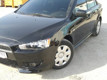 5 499 р. Пороги накладки INTENSE 2.0  Mitsubishi Lancer  10 (2007-2017) седан дорестайлинг, седан рестайлинг, хэтчбек 5 дв рестайлинг (Неокрашенные)  с доставкой в г. Тамбов. Увеличить фотографию 3