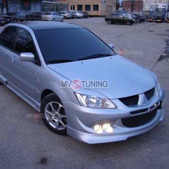 1 149 р. Реснички на фары var №1 (узкие)  Mitsubishi Lancer  9 (2003-2009) 1-ый рестайлинг седан, 1-ый рестайлинг универсал, 2-ой рестайлинг седан, 2-ой рестайлинг универсал (Неокрашенные)  с доставкой в г. Тамбов. Увеличить фотографию 2