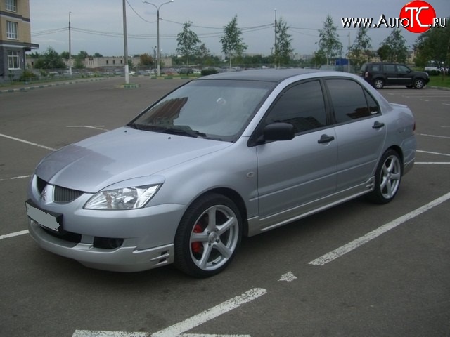 4 999 р. Накладка на передний бампер EGR Mitsubishi Lancer 9 1-ый рестайлинг седан (2003-2005) (Неокрашенная)  с доставкой в г. Тамбов