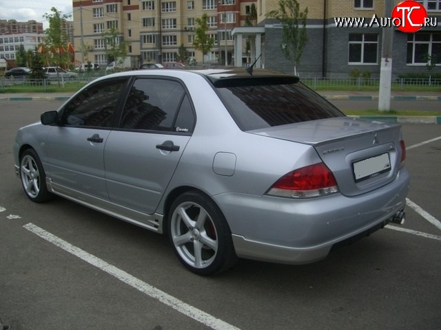 4 999 р. Накладка на задний бампер EGR Mitsubishi Lancer 9 2-ой рестайлинг седан (2005-2009) (Неокрашенная)  с доставкой в г. Тамбов