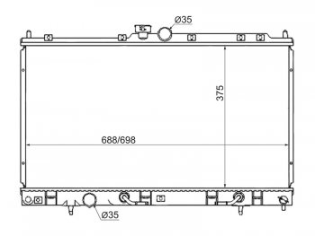 4 599 р. Радиатор двигателя SAT (трубчатый, МКПП/АКПП, 1.3/1.5/1.6/2.0)  Mitsubishi Lancer  9 - Lancer Cedia  9  с доставкой в г. Тамбов. Увеличить фотографию 1