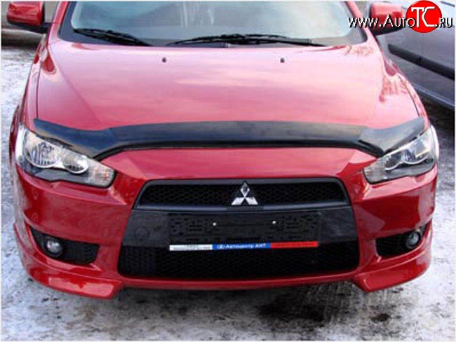 4 599 р. Дефлектор капота NovLine Mitsubishi Lancer 10 седан дорестайлинг (2007-2010)  с доставкой в г. Тамбов