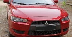 549 р. Реснички на фары RA Mitsubishi Lancer 10 седан дорестайлинг (2007-2010) (Неокрашенные)  с доставкой в г. Тамбов. Увеличить фотографию 4