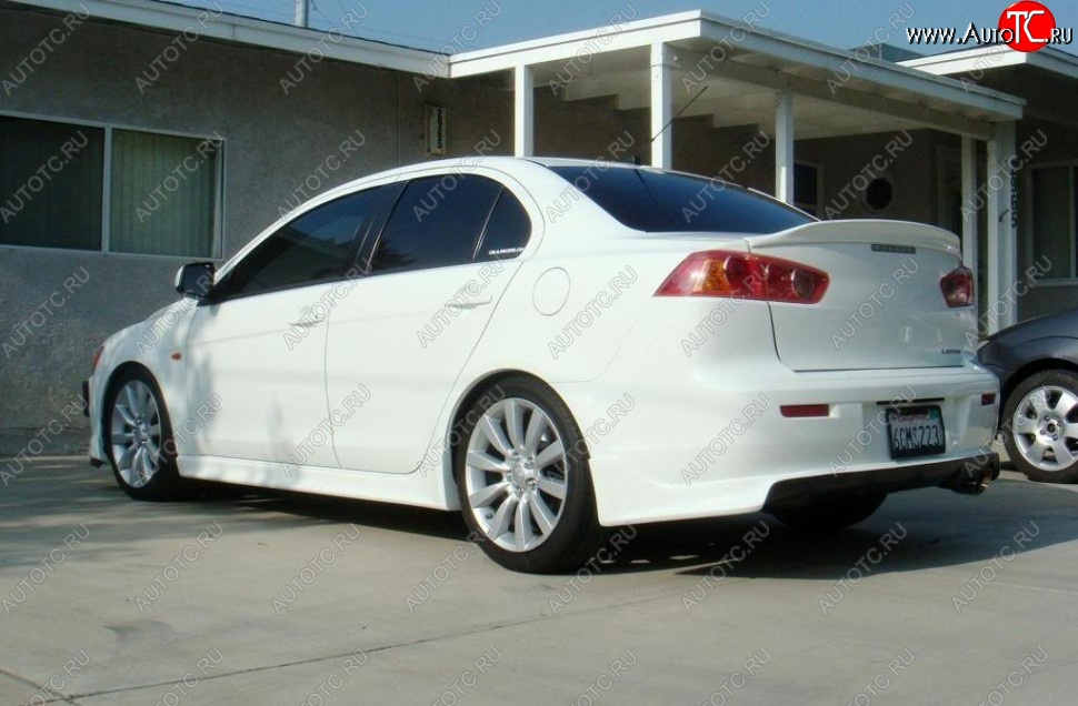 4 149 р. Лип спойлер DUCKBILL Mitsubishi Lancer 10 седан дорестайлинг (2007-2010) (Неокрашенный)  с доставкой в г. Тамбов