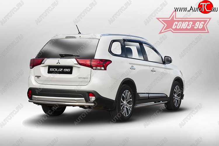 9 404 р. Защита заднего бампера Souz-96 (d42) Mitsubishi Outlander GF 2-ой рестайлинг (2015-2018)  с доставкой в г. Тамбов