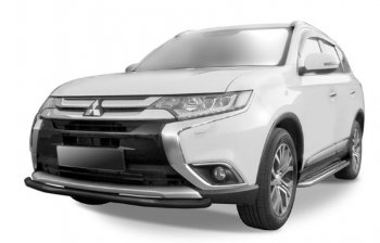 Защита переднего бампера Slitkoff (Ø 57 мм). Mitsubishi Outlander GF 2-ой рестайлинг (2015-2018)