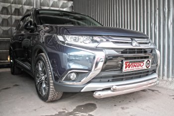 13 999 р. Защита переднего бампера Mitsubishi Outlander 2014+  Mitsubishi Outlander  GF (2015-2018) 2-ой рестайлинг  с доставкой в г. Тамбов. Увеличить фотографию 1