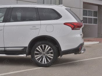 13 349 р. Защита заднего бампера (Ø63 мм, нержавейка) SLITKOFF Mitsubishi Outlander GF 3-ий рестайлинг (2018-2022)  с доставкой в г. Тамбов. Увеличить фотографию 3