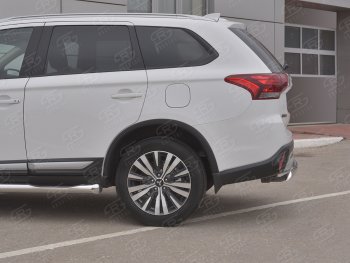 15 999 р. Защита заднего бампера (Ø75x42 мм, нержавейка) Russtal Mitsubishi Outlander GF 3-ий рестайлинг (2018-2022)  с доставкой в г. Тамбов. Увеличить фотографию 3