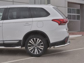 14 799 р. Защита заднего бампера (Ø63 мм, нержавейка) RUSSTAL  Mitsubishi Outlander  GF (2018-2022) 3-ий рестайлинг  с доставкой в г. Тамбов. Увеличить фотографию 3