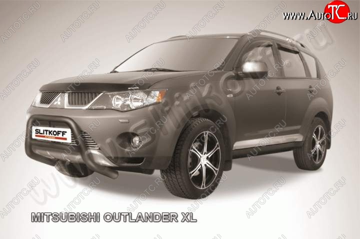 16 899 р. Кенгурятник d57 низкий  Mitsubishi Outlander  XL (2005-2009) (CW)  дорестайлинг (Цвет: серебристый)  с доставкой в г. Тамбов