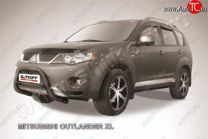 23 599 р. Кенгурятник d76 низкий  Mitsubishi Outlander  XL (2005-2009) (CW)  дорестайлинг (Цвет: серебристый)  с доставкой в г. Тамбов