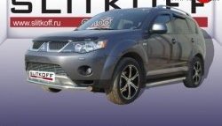 Одинарная защита переднего бампера из трубы диаметром 57 мм Slitkoff Mitsubishi (Митсубиси) Outlander (Аутлэндэр)  XL (2005-2009) XL (CW)  дорестайлинг