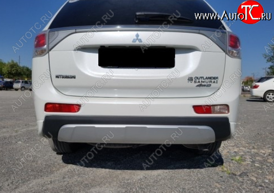 3 499 р. Диффузор заднего бампера BROOMER Design  Mitsubishi Outlander  GF (2012-2014) дорестайлинг (Неокрашенный)  с доставкой в г. Тамбов