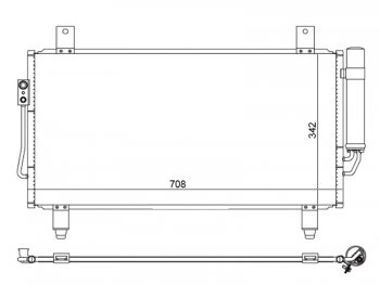 4 799 р. Радиатор кондиционера SAT Mitsubishi Outlander GF дорестайлинг (2012-2014)  с доставкой в г. Тамбов. Увеличить фотографию 1