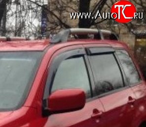 999 р. Комплект дефлекторов окон (ветровиков) 4 шт. Russtal Mitsubishi Outlander CU (2003-2009)  с доставкой в г. Тамбов